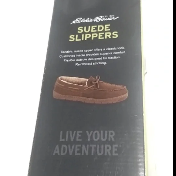 ⭐️NEW‼️ EDDIE BAUER WOODLAND SUEDE MOCCASIN COMFY SLIPON SLIPPER STYLE SHOE NWOT - Picture 16 of 16